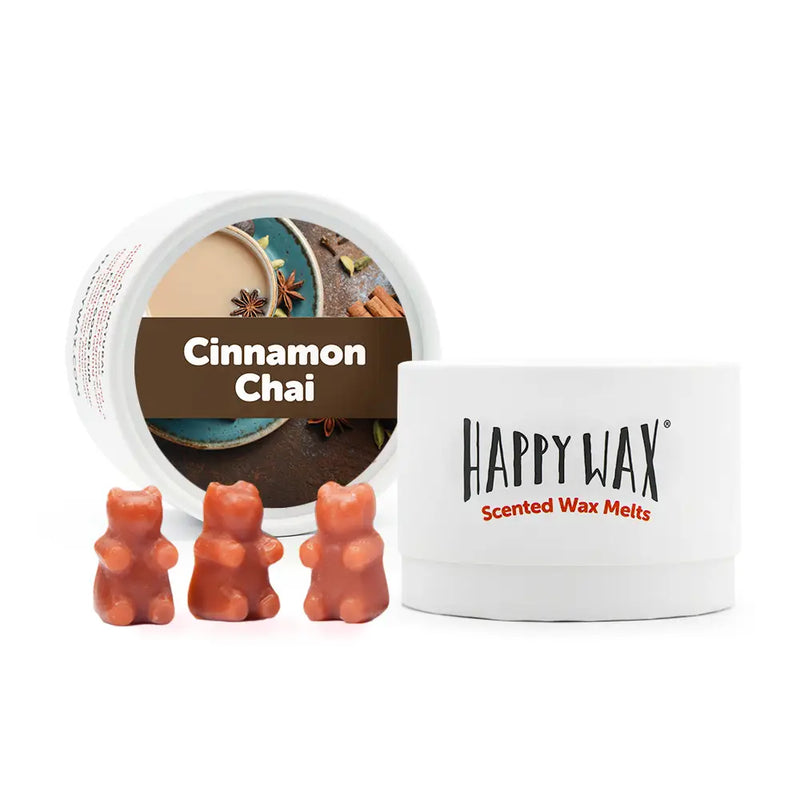 Happy Wax Cinnamon Chai 3.6 oz Eco Tin Wax Melts- Happy Wax Cinnamon Chai 3.6 oz Eco Tin Wax Melts-Cali Moon Boutique, Plainville Connecticut
