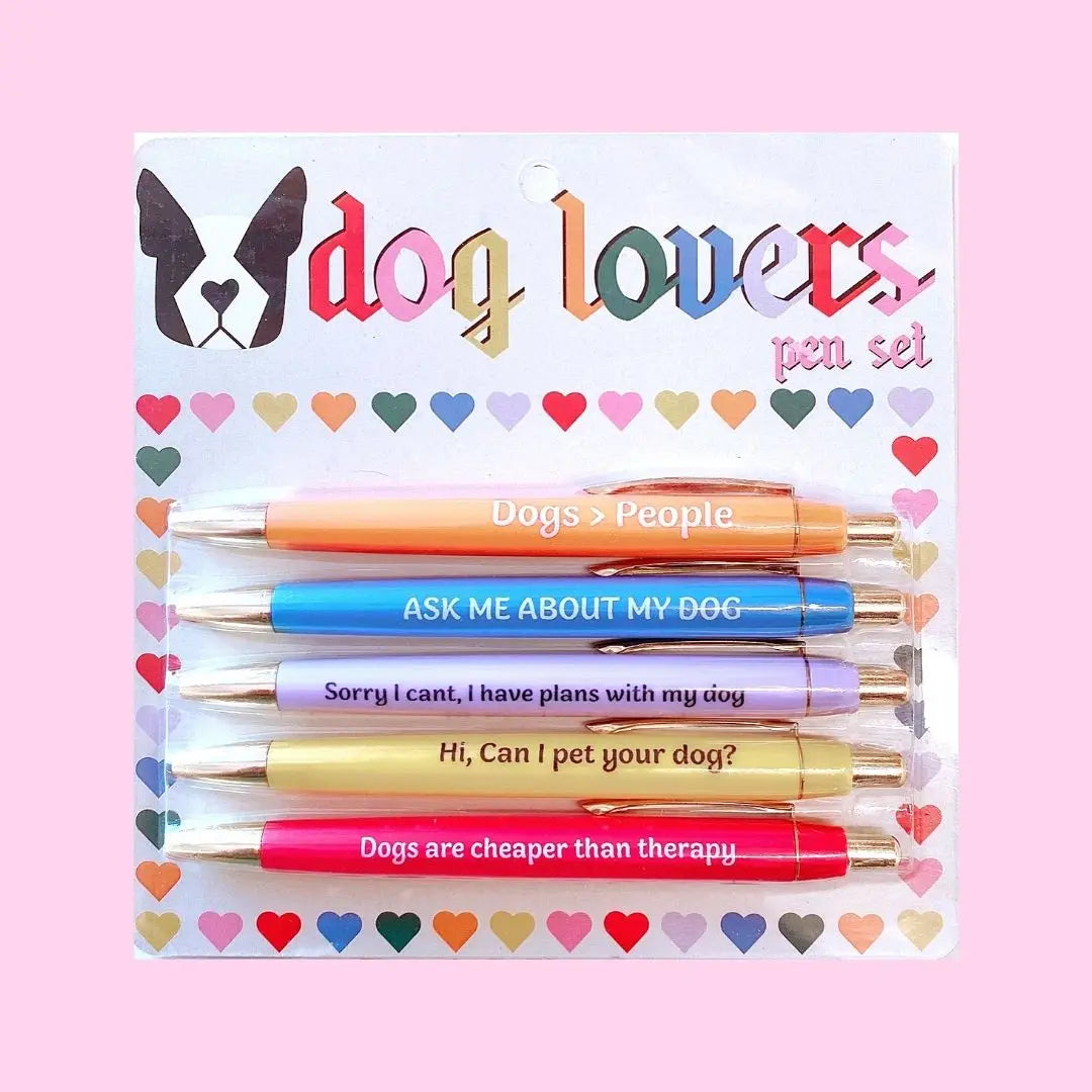 'The Dog Lover' 5 Pack Pen Set-'The Dog Lover' 5 Pack Pen Set-Cali Moon Boutique, Plainville Connecticut