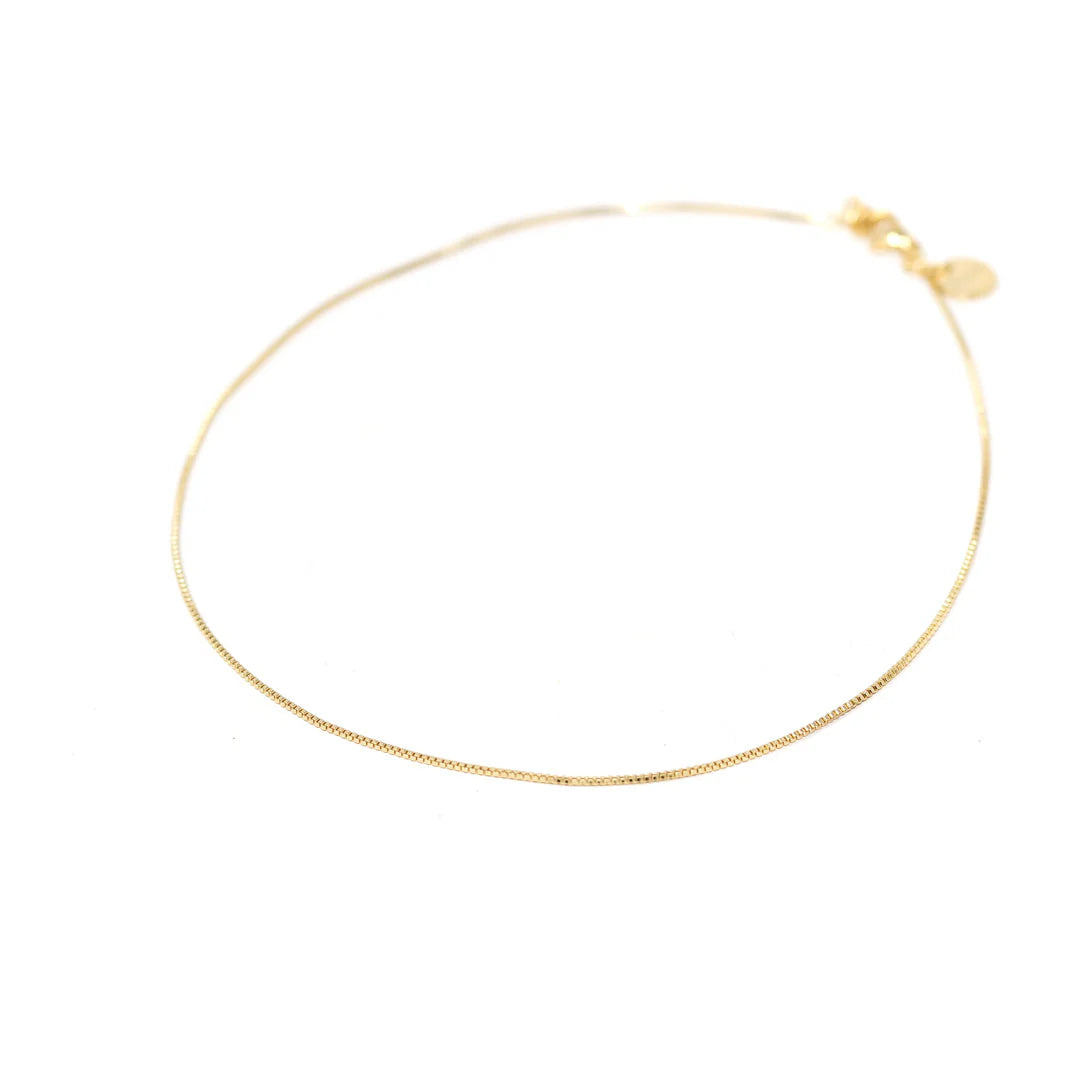 The Vivian Box Chain Necklace-A dainty classic everyday necklace. Wear alone, layered or add a charm from our charm bar!-Cali Moon Boutique, Plainville Connecticut