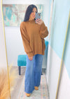 'Abigail' Deep Camel Oversized Ribbed Sweater-This gorg sweater is a heavyweight fabric that drapes perfectly for a slouchy silhouette. The rich deep camel color is perfect for your Fall 'fits styled with jeans/leggings/skirts etc.-Cali Moon Boutique, Plainville Connecticut