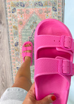 'California Dreaming' Hot Pink Cloud Slide Sandal-Cali Moon Boutique, Plainville Connecticut