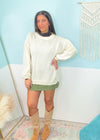 'Center of Attention' Cream Lightweight Sweater with Pearl Details-This neutral color cream sweater is lightweight with the prettiest pearl front details! Great for Fall, Winter and Spring transition. Elevated casual sweater that can be dressed up or worn casual.-Cali Moon Boutique, Plainville Connecticut