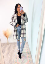 'Plaid to Meet You' Ivory & Pink Plaid Oversized Tunic Coat-This olive corduroy jacket is the easiest decision to throw on and go while instantly elevating your outfit! Wear as a layer or as THE outfit. The Mineral Washed Olive green can be paired with all neutrals!-Cali Moon Boutique, Plainville Connecticut