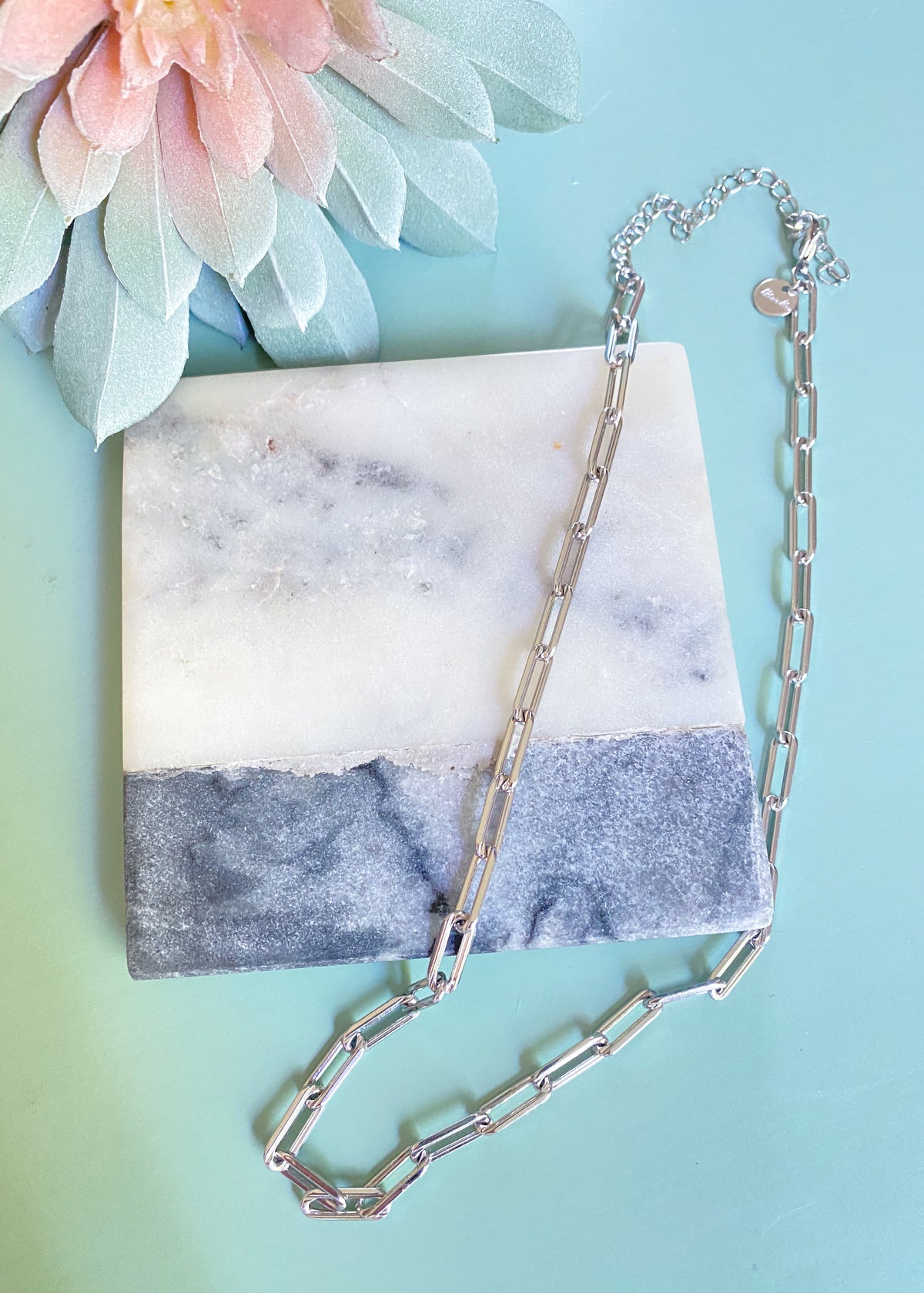 The Leo Paperclip Necklace- Silver-A dainty version of the popular paperclip style! An everyday staple to wear alone and layered.-Cali Moon Boutique, Plainville Connecticut