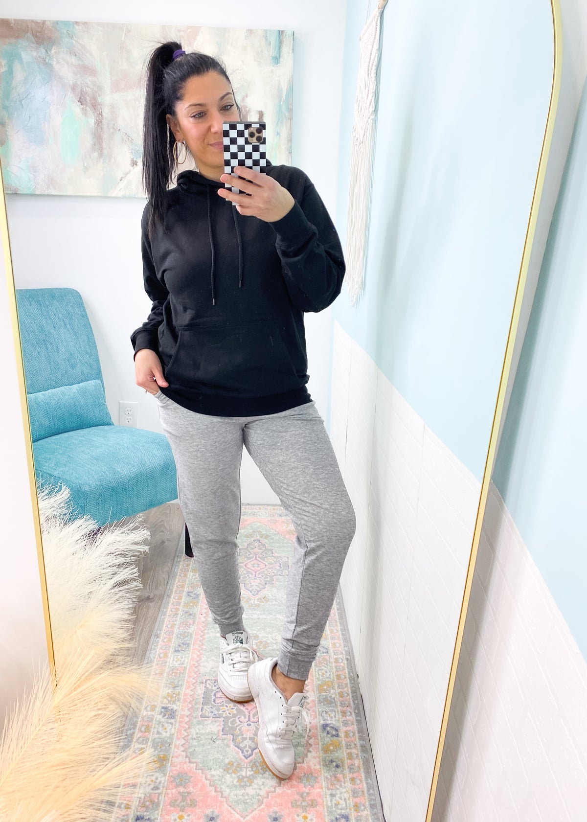 'Fiona' Heather Gray Boyfriend Fit French Terry Joggers-The perfect athleisure joggers with a relaxed & slouchy fit for everyday! Pair these with all your favorite tees, sweatshirts, denim jackets. -Cali Moon Boutique, Plainville Connecticut