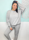 'Fiona' Heather Gray Boyfriend Fit French Terry Joggers-The perfect athleisure joggers with a relaxed & slouchy fit for everyday! Pair these with all your favorite tees, sweatshirts, denim jackets. -Cali Moon Boutique, Plainville Connecticut