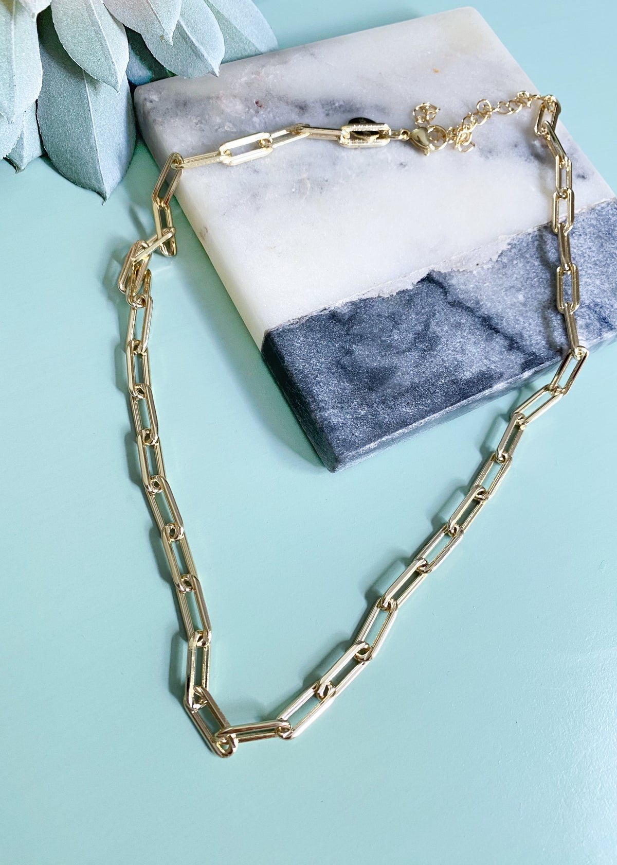 The Leo Paperclip Necklace-A dainty version of the popular paperclip style! An everyday staple to wear alone and layered.-Cali Moon Boutique, Plainville Connecticut