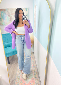 'Talia' Lovervet Light Wash Super High Waist Wide Leg Tummy Control Jeans-These new Vervet jeans come in the best light wash denim with the ultra Vervet comfort stretch we love AND tummy control. Say less! The wide leg is super chic to wear dressed up or casual while the ankle length allows you to wear them with all your favorite shoes!-Cali Moon Boutique, Plainville Connecticut