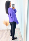 'Bold Choice' Wisteria Purple Drop Shoulder Cardigan-Fall isn't just for neutrals! This gorgeous standout purple oversized cardigan is as soft and cozy as it pretty. The oversized fit can be worn on or off the shoulder and matches with all shades of denim. Also work friendly!-Cali Moon Boutique, Plainville Connecticut
