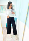 'Charlie' Vervet Black Wide Leg Cropped Jeans-These cropped, wide leg jeans are one our customer favorite styles and now they are available in solid black! The cropped styles shows off your Fall boots/booties; they are also perfect for sneakers and sandals in the warmer seasons!-Cali Moon Boutique, Plainville Connecticut