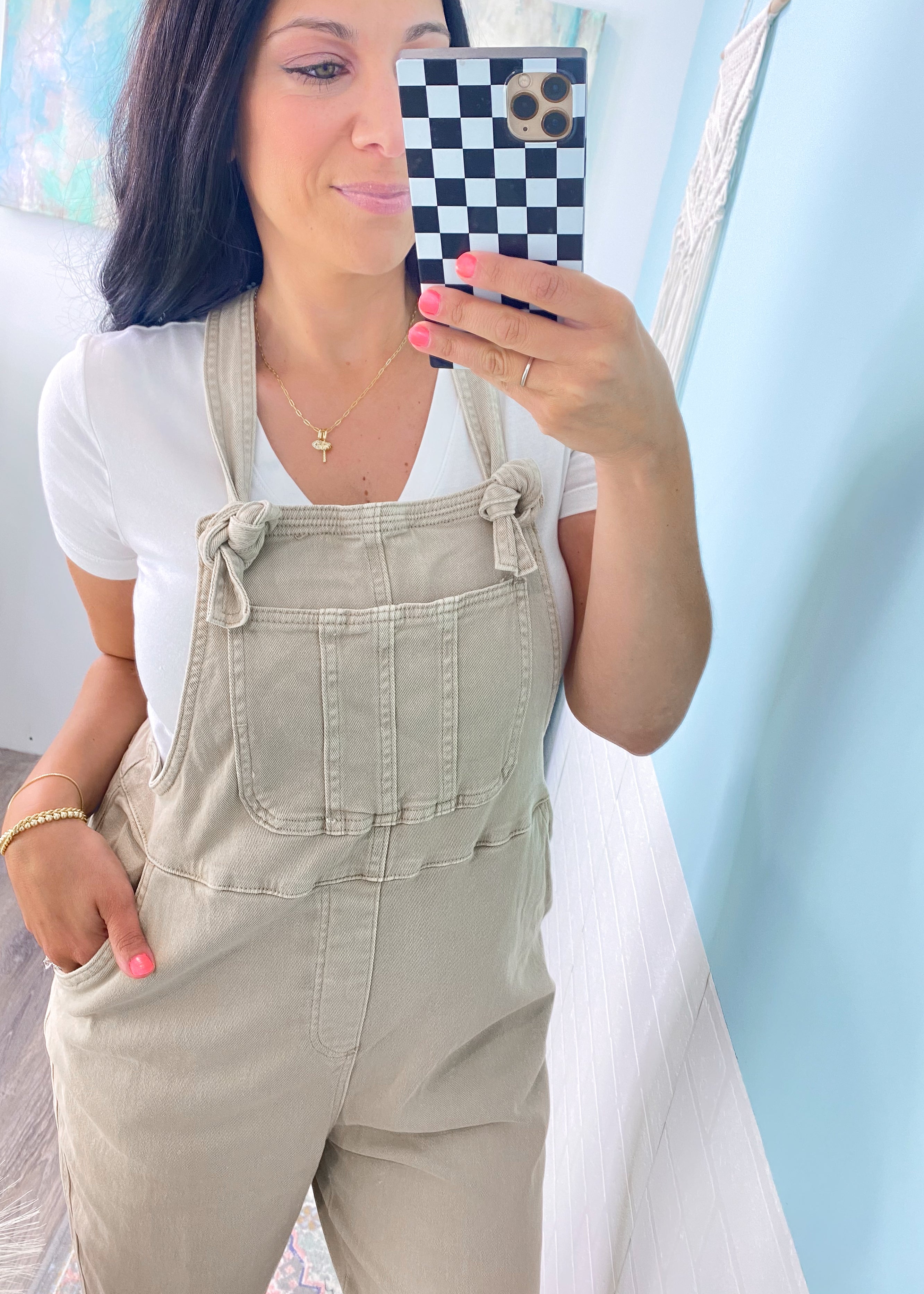 Boyfriend fit fashion overalls