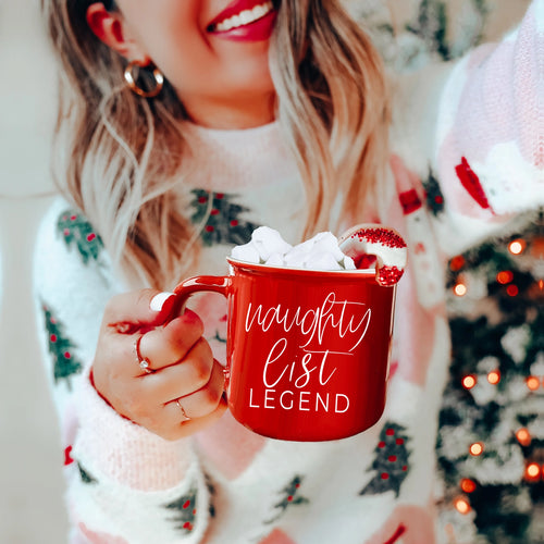 'Naughty List Legend' Red Double Sided Mug-'Naughty List Legend' Red Double Sided Mug-Cali Moon Boutique, Plainville Connecticut