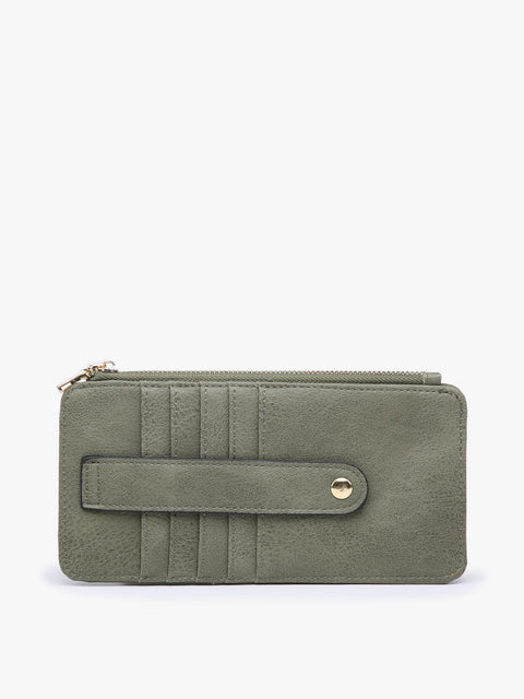 Vintage Olive Vegan Leather Slim Wallet-Cali Moon Boutique, Plainville Connecticut