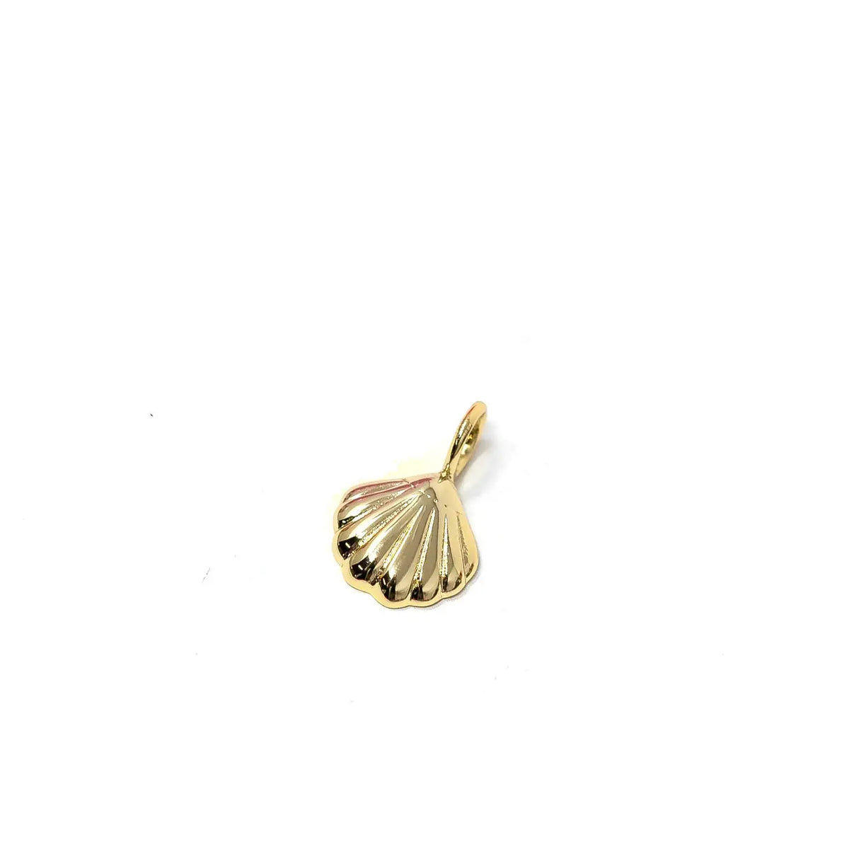 Seashell Necklace Charm-Gold Seashell Necklace Charm. Removable and interchangeable to layer with other charms on your favorite necklaces! Looks great with our Baby Ball, Skinny Rope and Mini Paperclip Chains! -Cali Moon Boutique, Plainville Connecticut