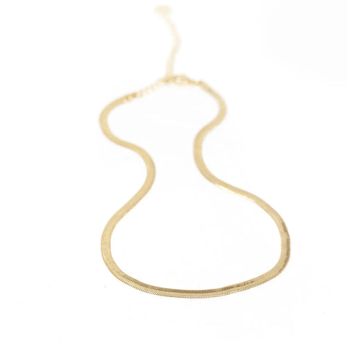 Skinny Herringbone Chain Necklace 18"-This herringbone necklace is perfect for layering and everyday! 
-Cali Moon Boutique, Plainville Connecticut