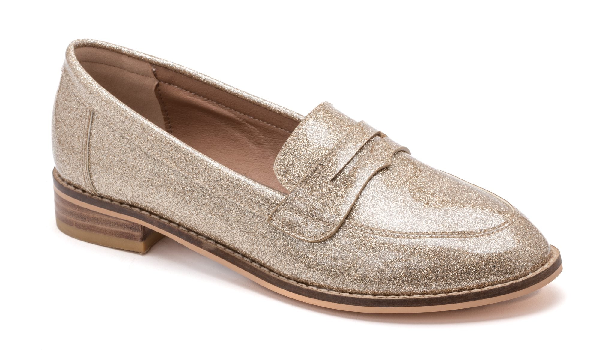 Gold penny loafers online