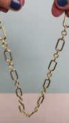 'The Collectors' Gold Link Necklace with Charm Compatible Hinges