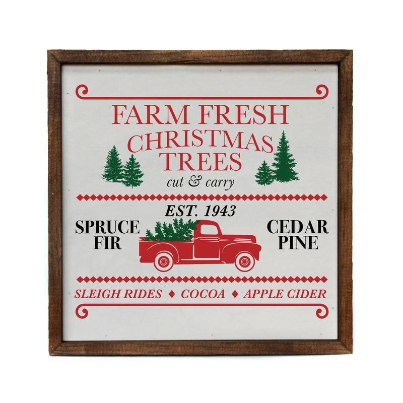 10x10 Christmas Truck Wood Sign-Cali Moon Boutique, Plainville Connecticut