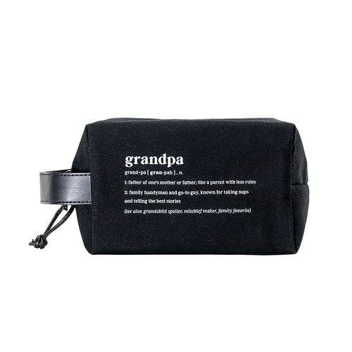 'Grandpa Definition' Canvas Toiletry Bag-Cali Moon Boutique, Plainville Connecticut