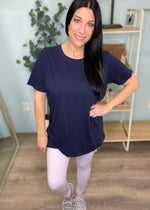 'Petals' Heather Purple Sweetheart Back 7/8 Leggings-Cali Moon Boutique, Plainville Connecticut