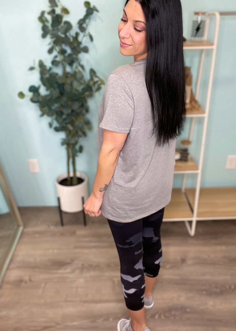 'The Every Day' Heather Gray Lightweight Crewneck Tee-Cali Moon Boutique, Plainville Connecticut