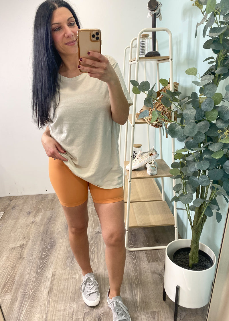 'The Every Day' Bone Lightweight Crewneck Tee-Cali Moon Boutique, Plainville Connecticut