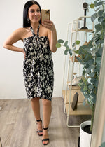 'All the Fun' Black/White Convertible Skirt to Dress Wrap-Cali Moon Boutique, Plainville Connecticut
