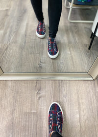 'Prep School' Tartan Plaid Laceless Sneaker-Cali Moon Boutique, Plainville Connecticut