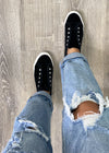 'Dark Magic' Black Velvet Laceless Sneaker-Cali Moon Boutique, Plainville Connecticut