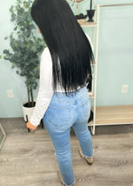 'Laguna' High Waist Slim Straight Jeans-Cali Moon Boutique, Plainville Connecticut