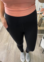 'Swear on My Heart' Black Sweetheart Back 7/8 Leggings-Cali Moon Boutique, Plainville Connecticut
