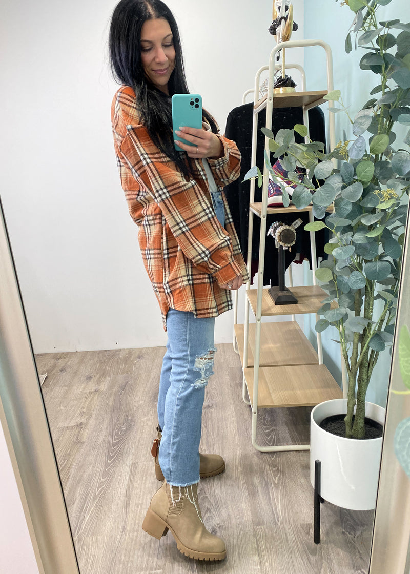 'Jonna' Taupe Lug Sole Chelsea Boot-Cali Moon Boutique, Plainville Connecticut