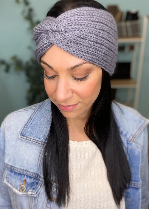 Twist Front Sweater Headband Ear Warmer- 4 Colors Available-Cali Moon Boutique, Plainville Connecticut