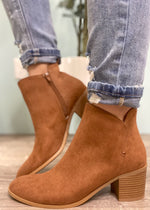 Camel Faux Suede Bootie-Cali Moon Boutique, Plainville Connecticut