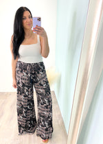 'Poppy' Black Paisley Print Wide Leg Pants-Stay comfy and super cute in these flowy, wide leg paisley print pants! Pair with tubes/tanks, casual tees and denim jackets! They can be dressed up or down and comfy enough to wear all day/night!-Cali Moon Boutique, Plainville Connecticut