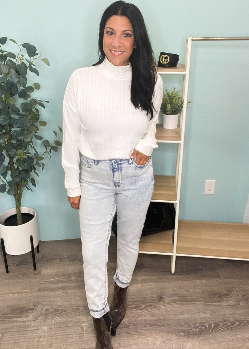 Judy Blue Ultra Light Wash Acid Slim Fit Jeans-Cali Moon Boutique, Plainville Connecticut