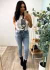 'Alex' Light Washed Cropped Skinny Jeans-Cali Moon Boutique, Plainville Connecticut