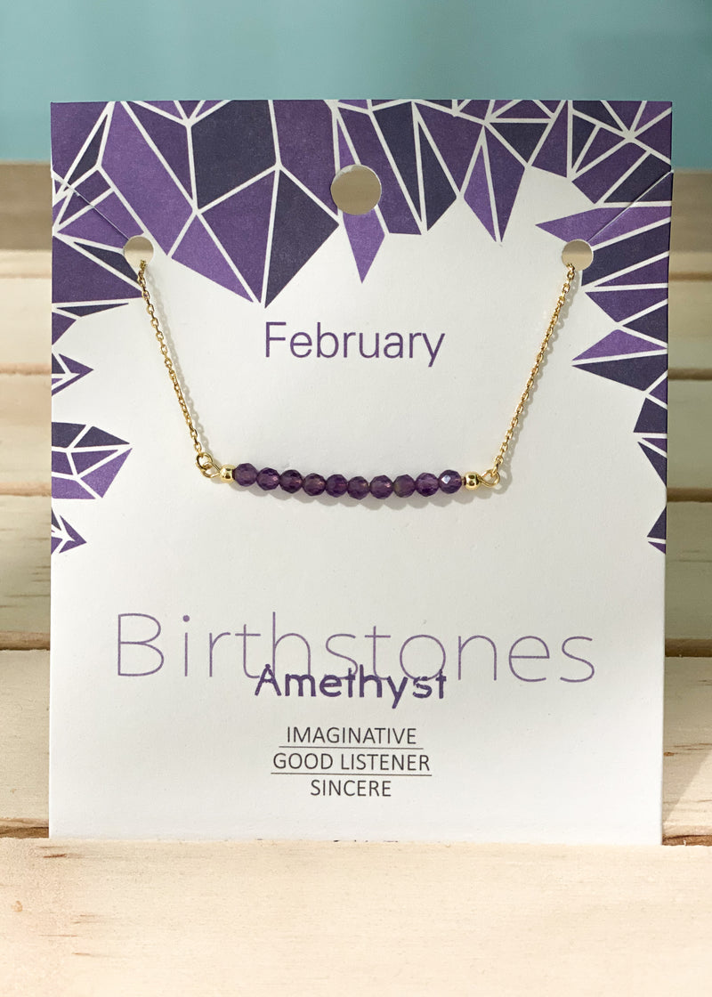 Birthstone Gem Necklace-Cali Moon Boutique, Plainville Connecticut