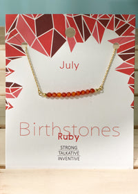 Birthstone Gem Necklace-Cali Moon Boutique, Plainville Connecticut