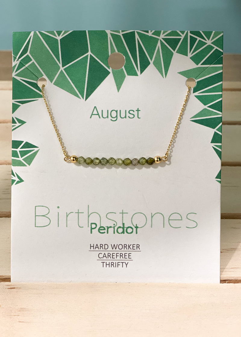 Birthstone Gem Necklace-Cali Moon Boutique, Plainville Connecticut