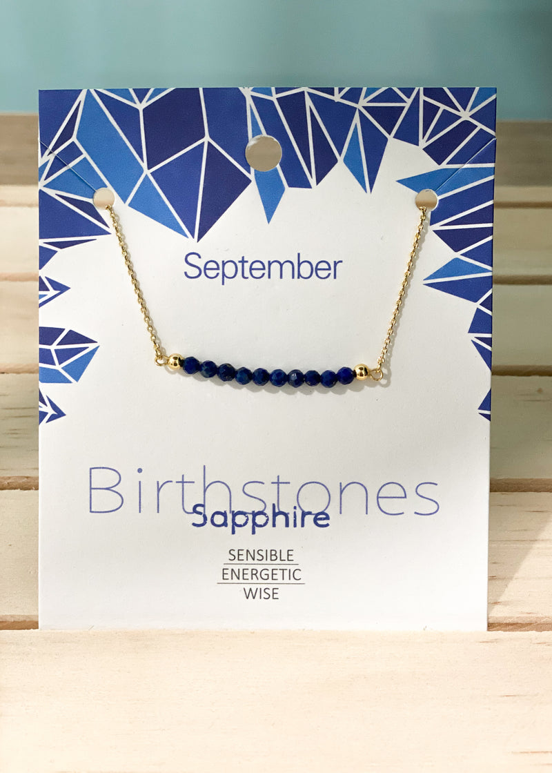 Birthstone Gem Necklace-Cali Moon Boutique, Plainville Connecticut