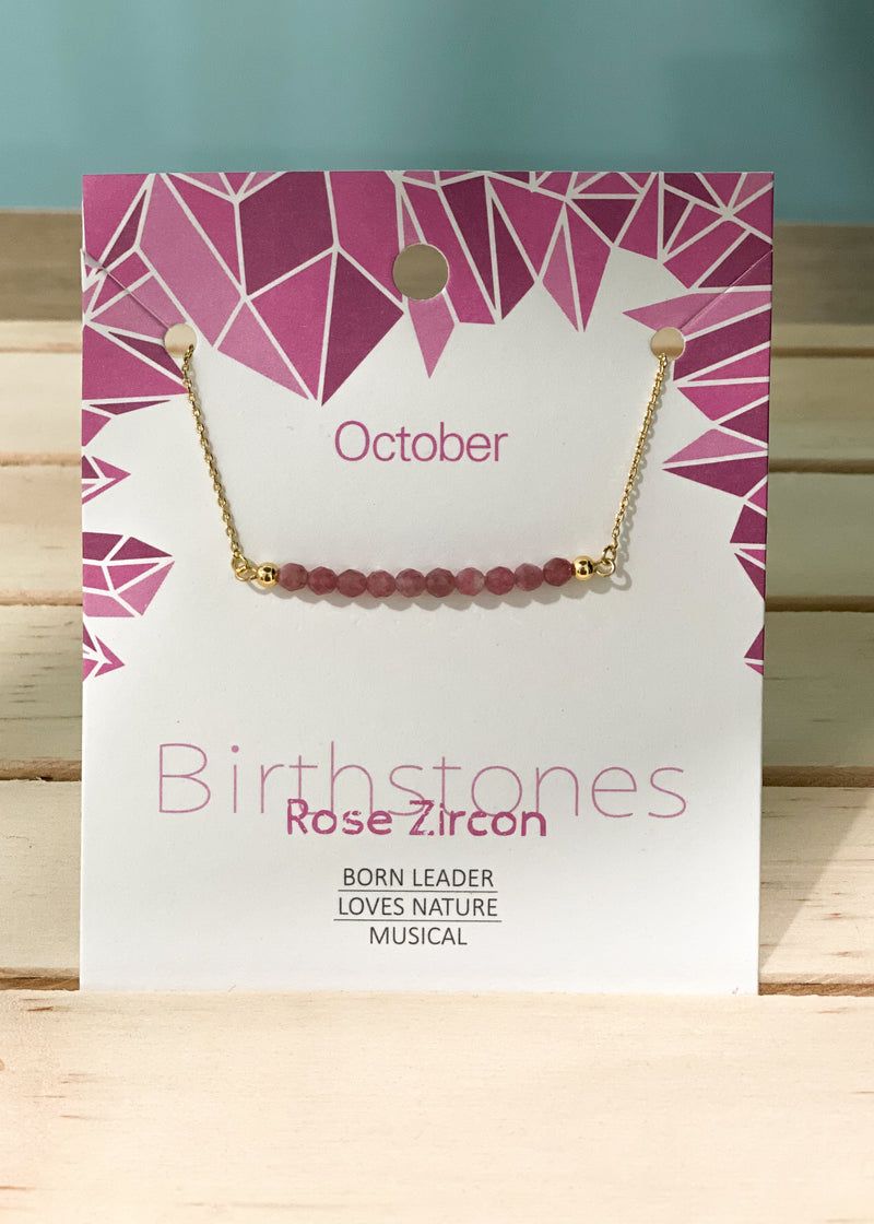 Birthstone Gem Necklace-Cali Moon Boutique, Plainville Connecticut