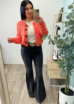 'Dahlia' Judy Blue Black High Rise Raw Hem Bell Bottoms-Cali Moon Boutique, Plainville Connecticut