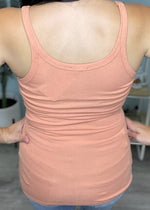 'Underneath it All' Ginger Ribbed Fitted Tank-Cali Moon Boutique, Plainville Connecticut