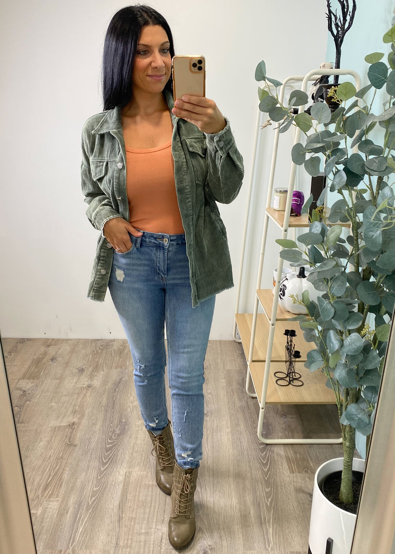 'Underneath it All' Ginger Ribbed Fitted Tank-Cali Moon Boutique, Plainville Connecticut