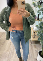 'Underneath it All' Ginger Ribbed Fitted Tank-Cali Moon Boutique, Plainville Connecticut