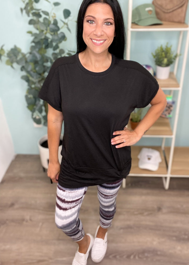 'Zen' Printed Activewear Capri Leggings-Cali Moon Boutique, Plainville Connecticut
