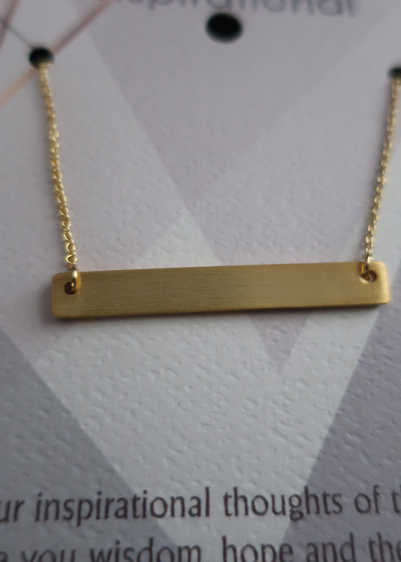 Gold Solid Bar Necklace-bar necklace, solid bar necklace, layering necklace, necklaces to layer, gold bar necklace, necklace layer, gold necklace -Cali Moon Boutique, Plainville Connecticut