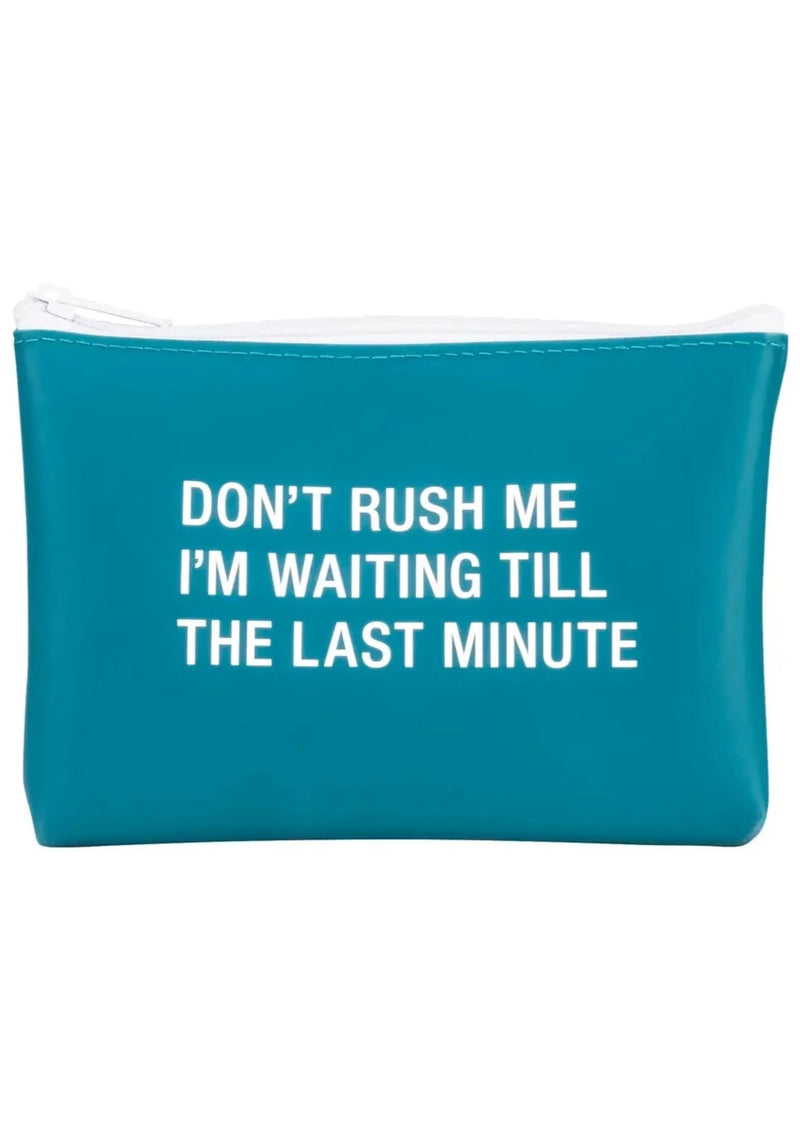 'Don't Rush Me' Teal Silicone Makeup Bag-Cali Moon Boutique, Plainville Connecticut