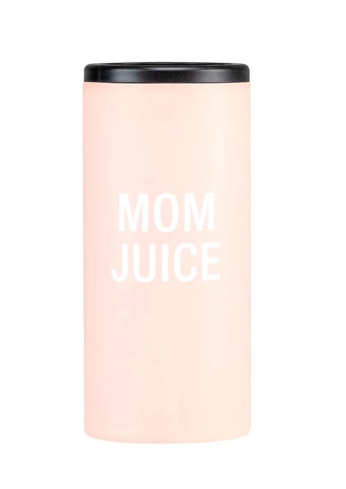 Peach 'Mom Juice' Insulated Slim Can Holder-Cali Moon Boutique, Plainville Connecticut